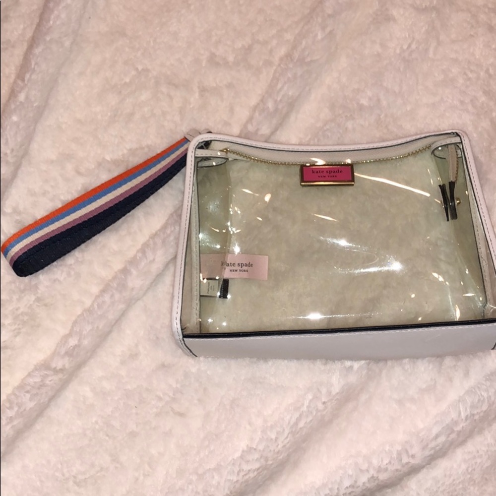 Kate Spade Medium Clear Clutch Bag With Handle ♠️